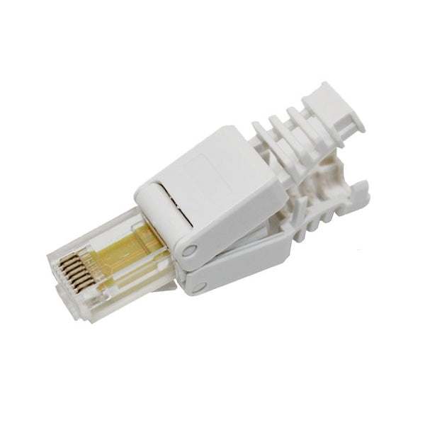 Tool-less RJ-45 Cat5e Crimp Connector for Gaming PCs