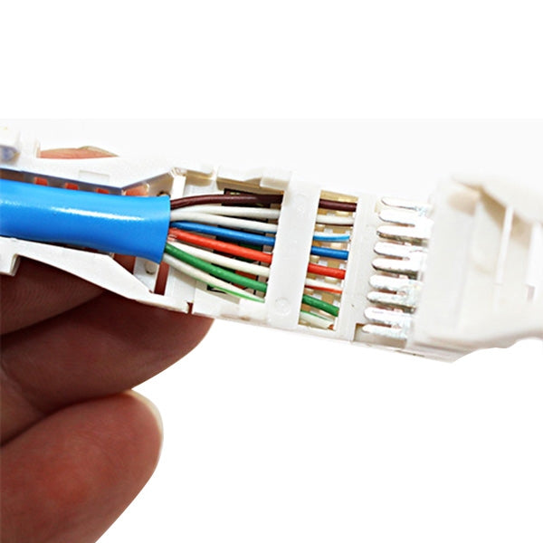 RJ-45 Cat6 UTP Connector: tool-free crimping for PC