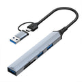 V253B Adaptateur HUB de station d'accueil multifonction USB + USB-C/Type-C vers USB 5 en 1, V253B