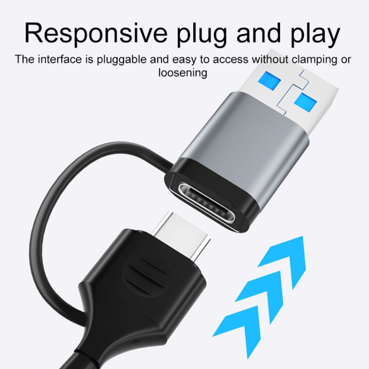 V253B Adaptateur HUB de station d'accueil multifonction USB + USB-C/Type-C vers USB 5 en 1, V253B