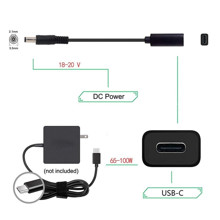 Câble USB-C vers 5,5 mm pour accessoires gaming PC