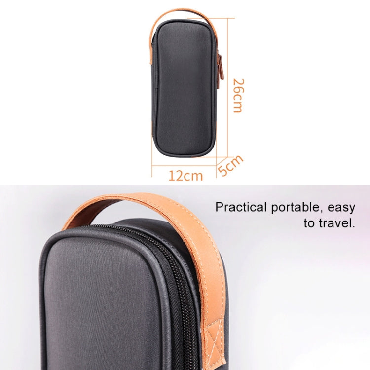 Multifunctional headphone charger data cable storage bag, ultra-fiber portable power supply, size: M, 16.5x6x23.5 cm (grey), M