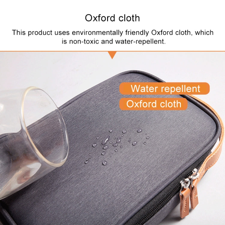 Multifunctional headphone charger data cable storage bag, ultra-fiber portable power supply, size: M, 16.5x6x23.5 cm (grey), M