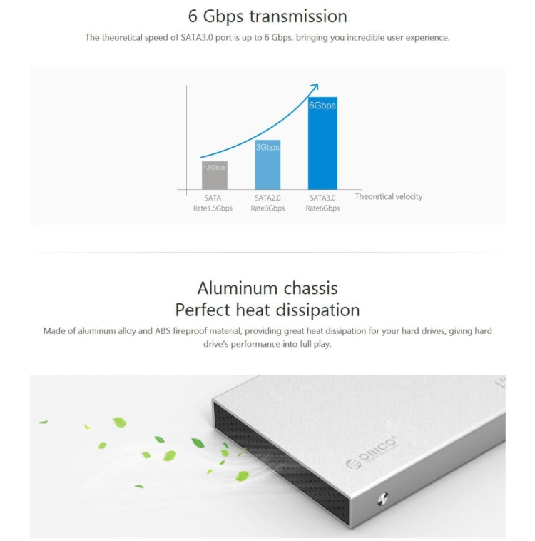 Boîtier Disque Dur Externe USB 3.0 2.5" pour SSD et HDD