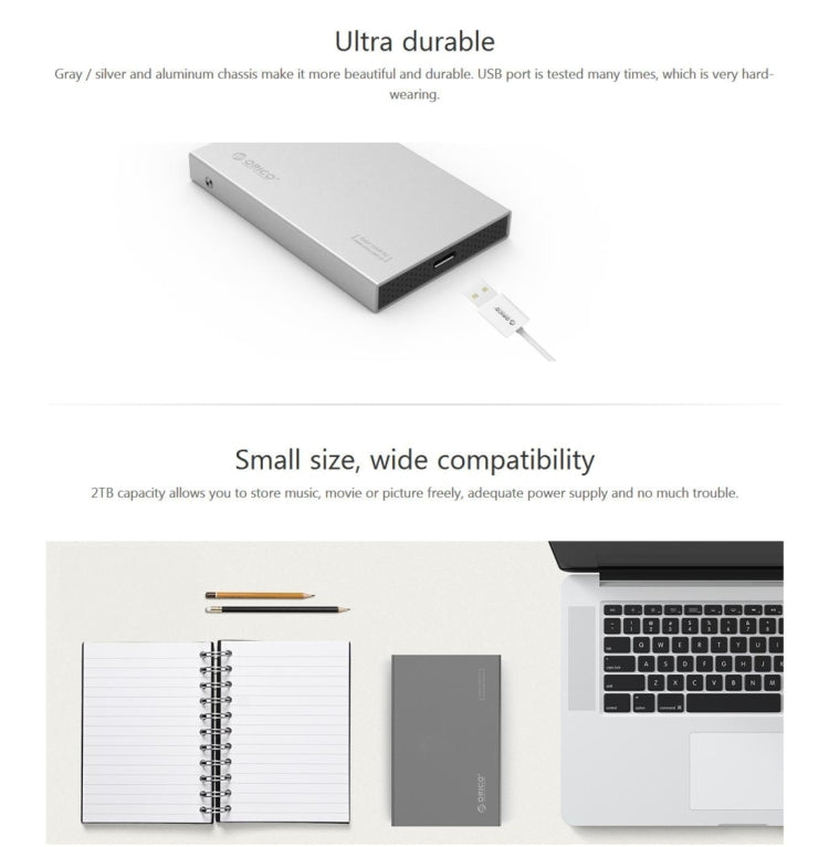 Boîtier Disque Dur Externe USB 3.0 2.5" pour SSD et HDD