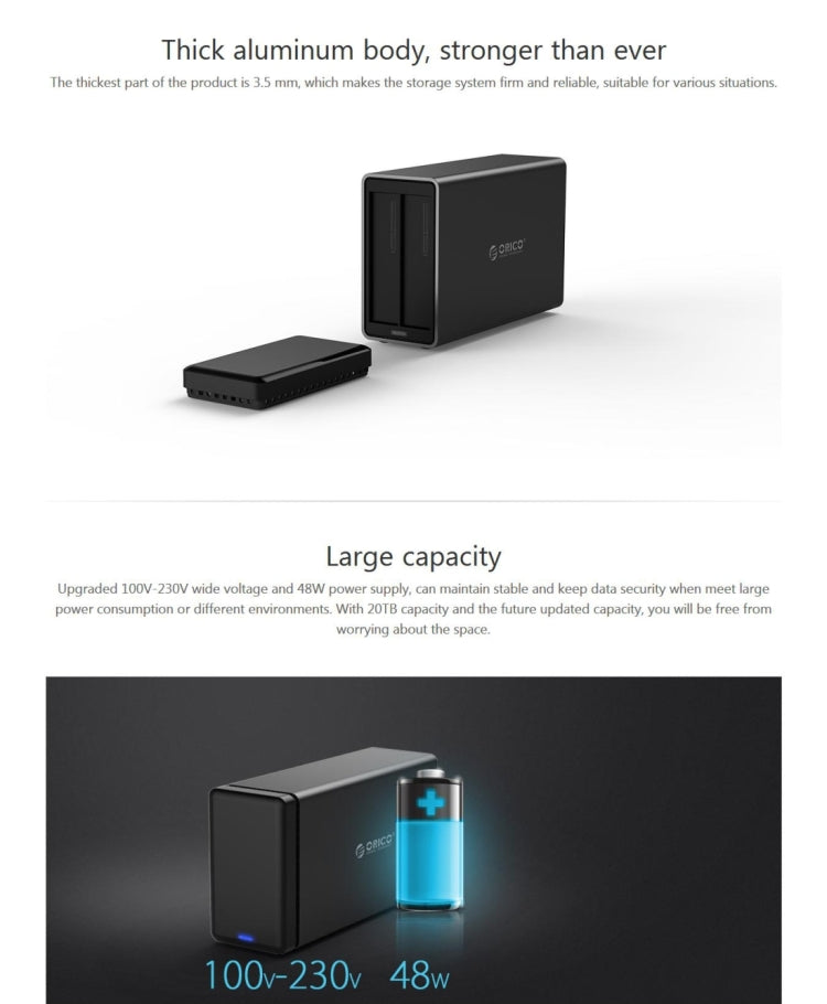 Boîtier Disque Dur Externe USB-C 3.1 - ORICO NS200-C3