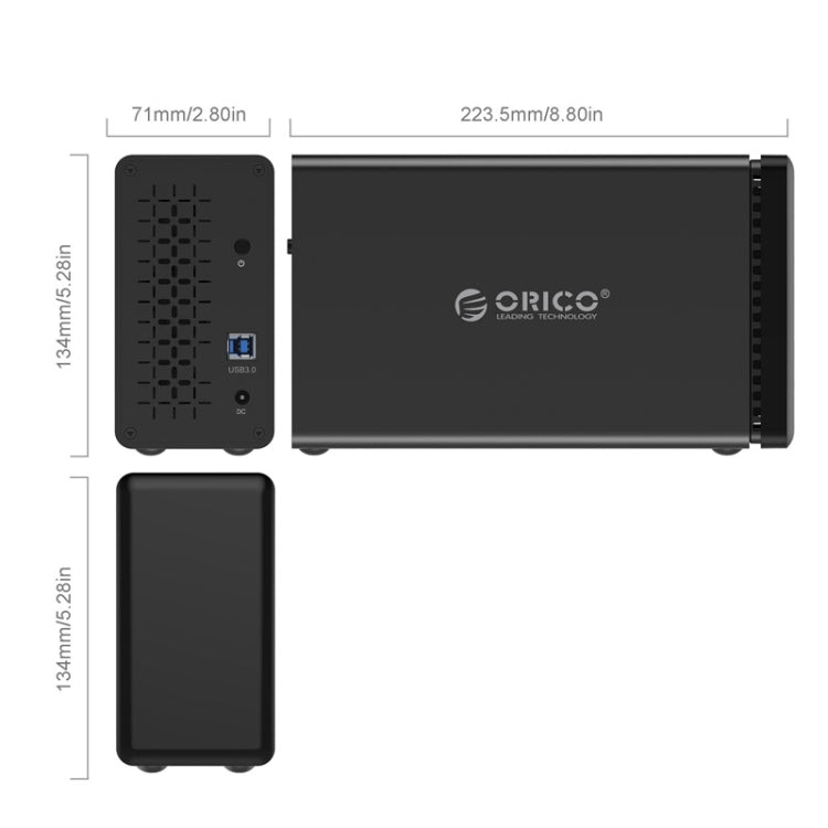Boîtier de disque dur externe RAID USB 3.0 pour PC