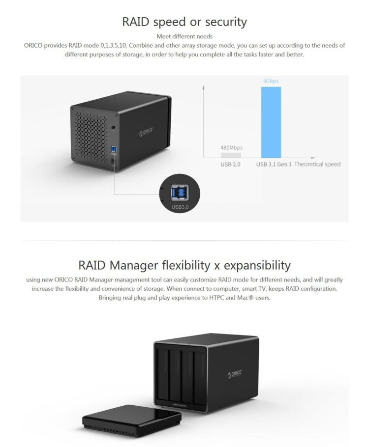 Boîtier de stockage externe USB 3.0 pour disques durs SATA