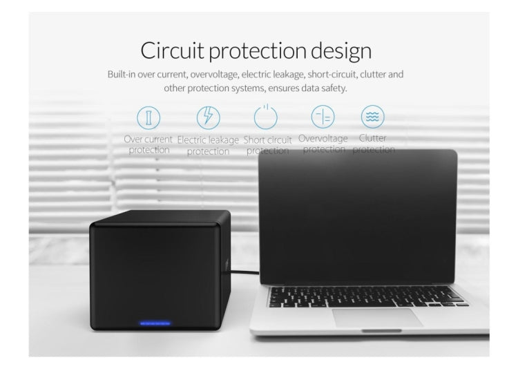 ORICO NS500-RC3 5-Bay USB-C / Type-C 3.1 to SATA External Hard Drive Enclosure Storage Case HDD Docking Station with RAID for 3.5 inch SATA HDD, UASP Protocol Supported, USB 3.1 Type-C to SATA with Raid