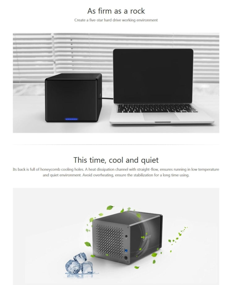 ORICO NS500-RU3 5 Bay USB 3.0 Type-B to SATA External Hard Drive Enclosure Storage Case HDD Docking Station with Raid for 3.5 inch SATA HDD, Support UASP Protocol, USB 3.0 Type-B to SATA with Raid