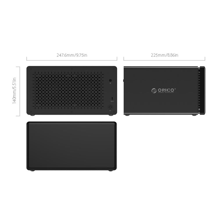 ORICO NS800-C3 8-Bay USB-C/Type-C 3.1 to SATA External Hard Drive Enclosure Storage Case Docking Station for 3.5 inch SATA HDD, Support UASP Protocol, USB 3.1 Type-C