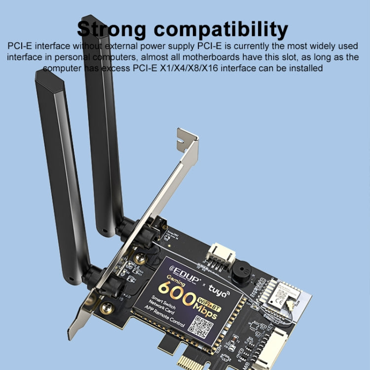 Carte Réseau EDUP AC600SW 600 Mbps pour PC Gaming