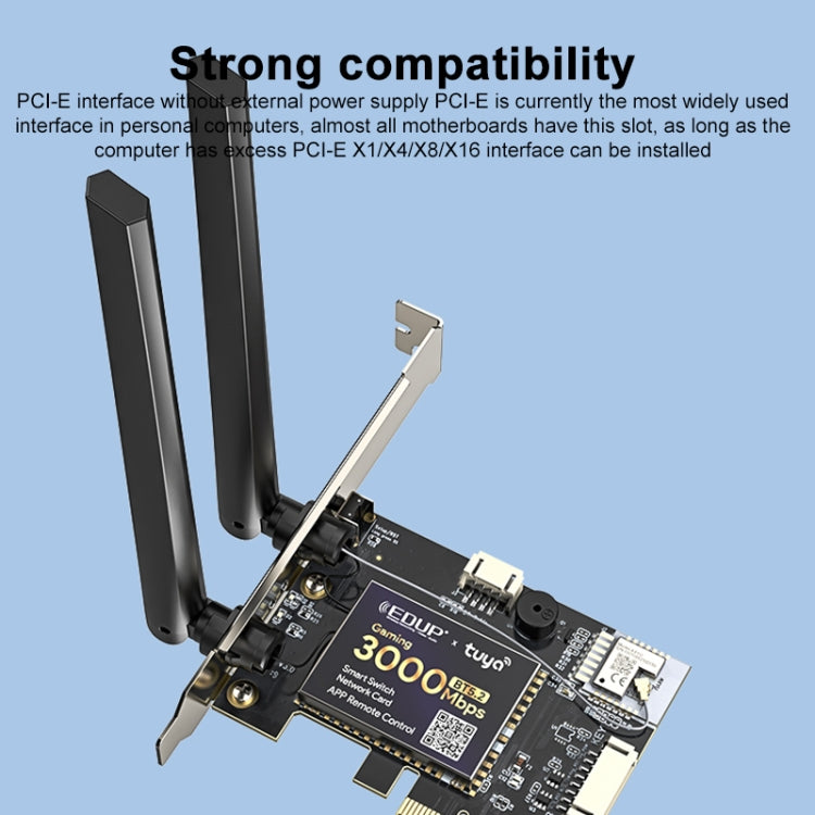 EDUP AX200SW Gaming Network Card 3000Mbps Remote Control