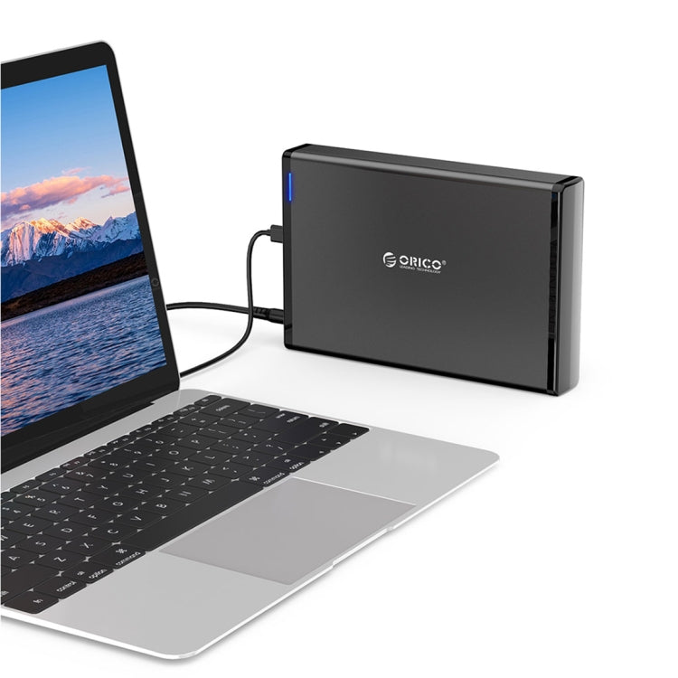 ORICO 7688C3 Boîtier de disque dur mobile USB-C / Type-C 8 To 3,5 pouces avec base amovible, longueur du câble : 1 m