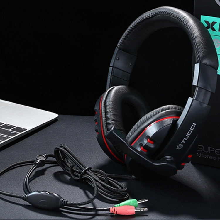 Casque gaming stéréo PC TUCCI X6 Super Bass avec micro