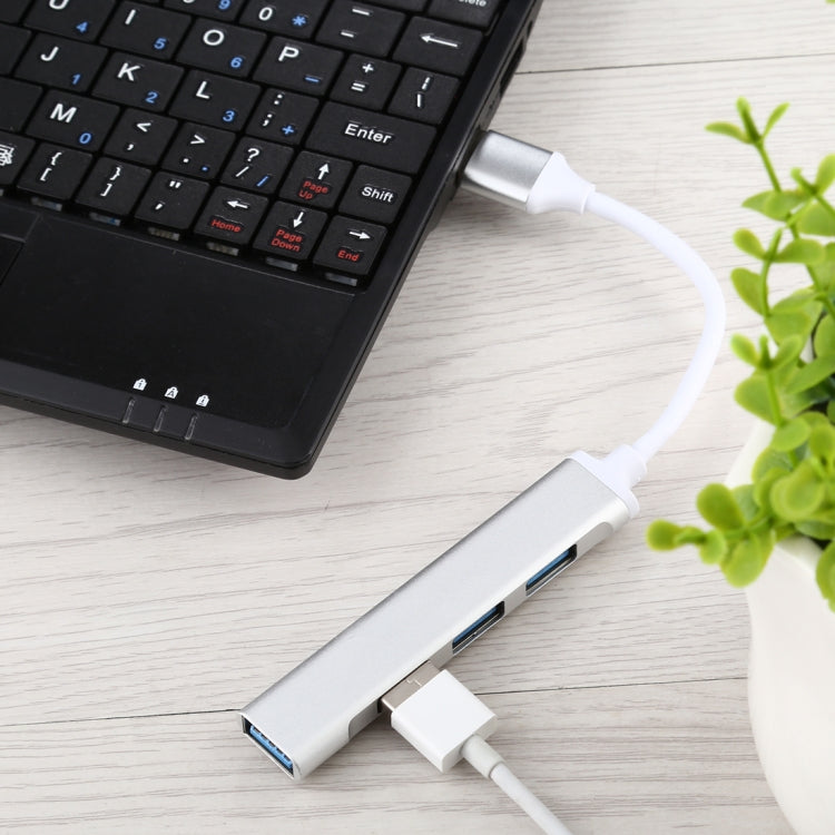 A-809 4 x adaptateur HUB USB 3.0 vers USB 3.0 en alliage d'aluminium, A-809