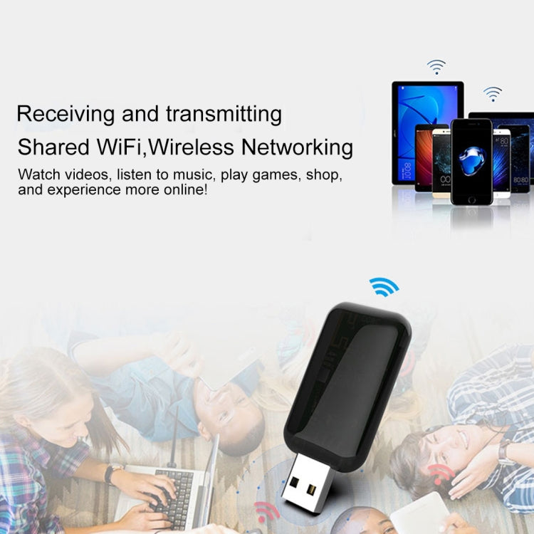 Adaptateur WiFi USB AC1200Mbps avec Bluetooth pour PC Gaming
