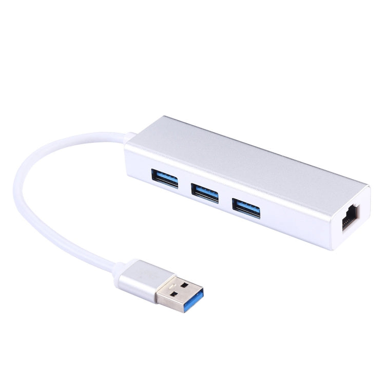 HUB USB 3.0 Aluminium 3 Ports + Adaptateur Ethernet Gigabit
