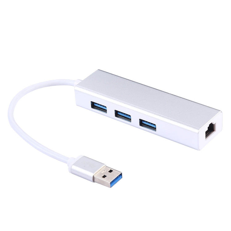 HUB USB 3.0 Aluminium 3 Ports + Adaptateur Ethernet Gigabit