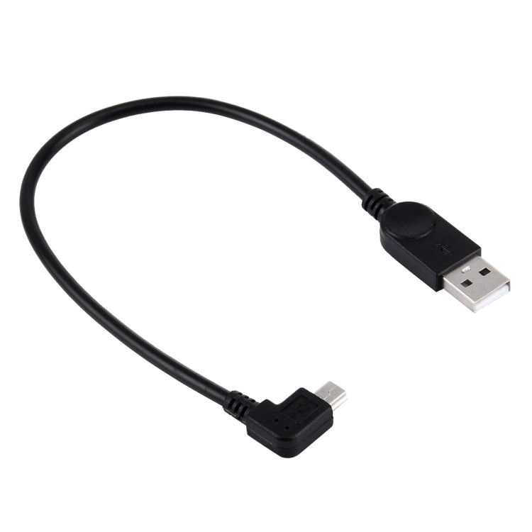 90° Mini USB Cable for PC - Charge and Data 28 cm