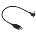 Mini USB 90° Cable - Convenient 28 cm Gaming Accessory