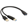 Câble USB 3.0 2 en 1 pour PC - Pratique et Compact 29 cm