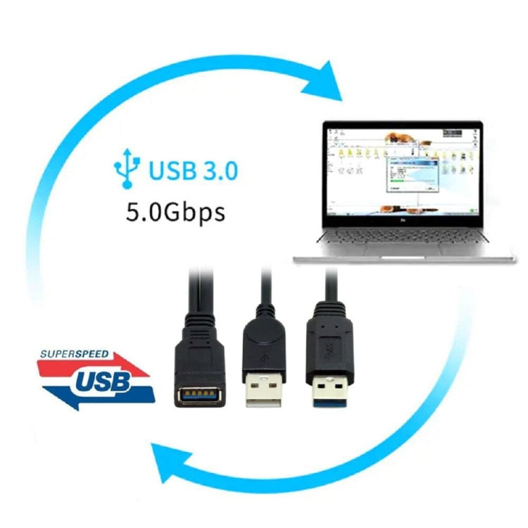 Câble USB 3.0 2 en 1 pour PC - Pratique et Compact 29 cm