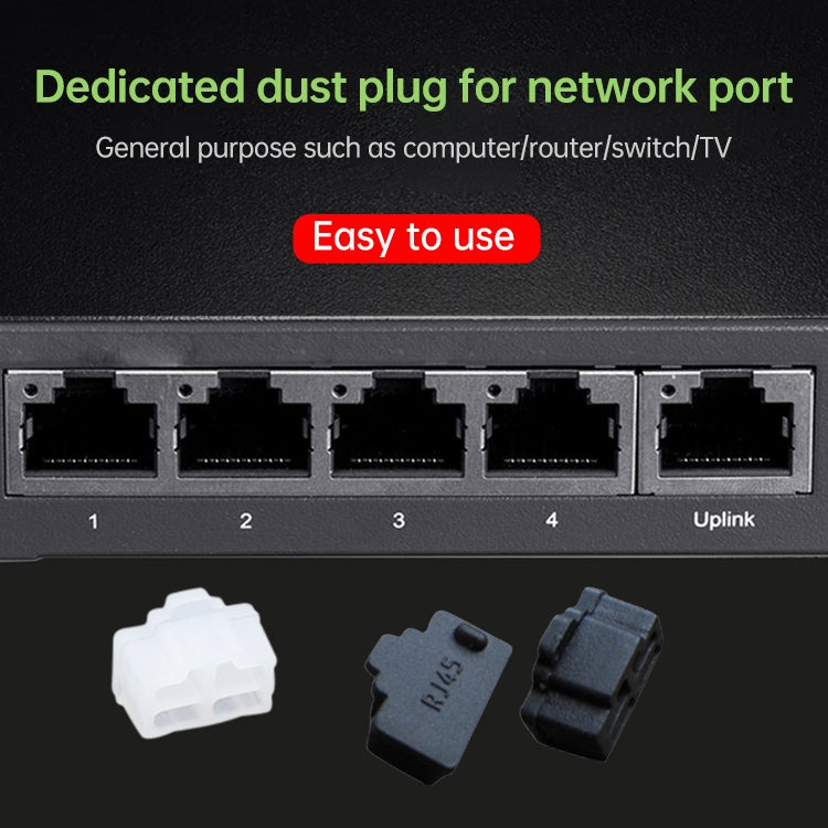 Bouchons anti-poussière RJ45 en silicone pour PC - 20 PCS