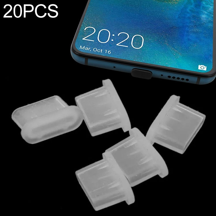 Bouchons anti-poussière silicone pour ports USB-C | 20 PCS