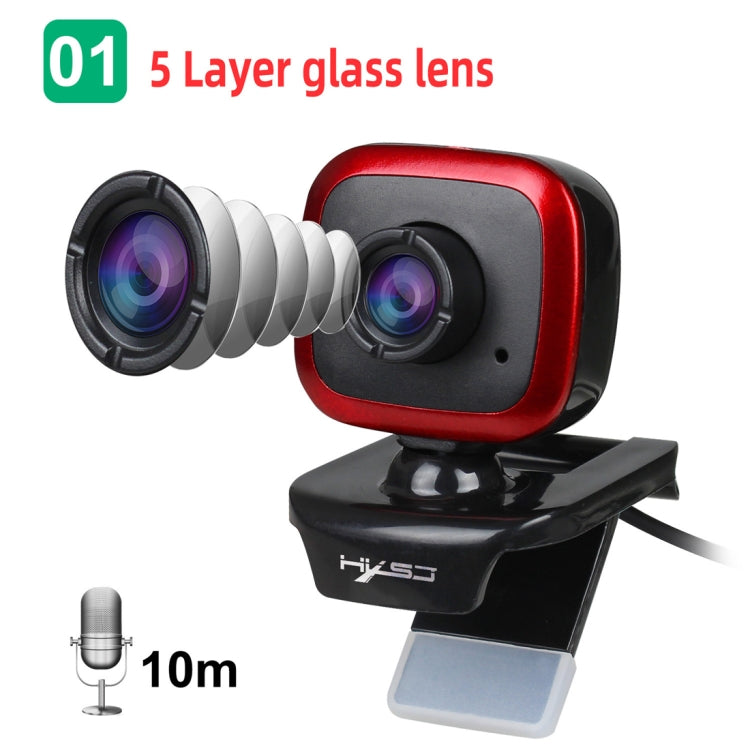 HXSJ A849 480P HD PC Camera - 360° Gaming Accessory