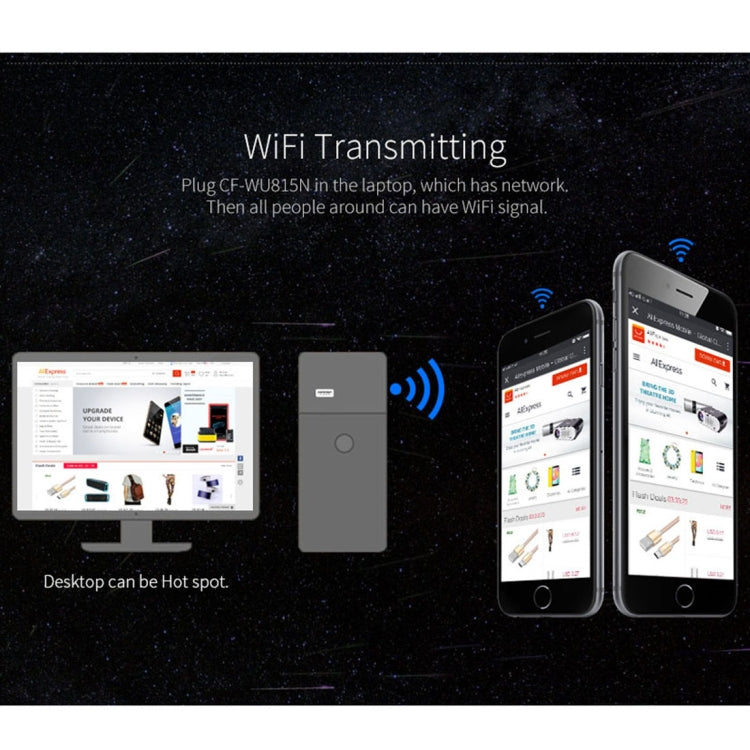 Adaptateur WiFi USB 150 Mbps pour PC - COMFAST CF-WU815N