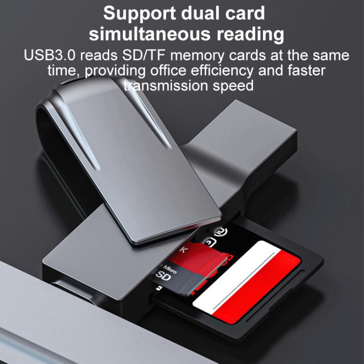 2-in-1 USB-C/Type-C to USB 3.0 Multifunction Card Reader, Type-C to USB 3.0