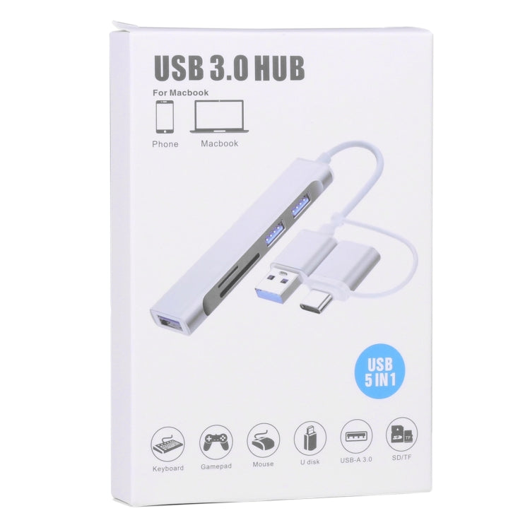 5-in-1 USB 3.0 Type-C Adapter Hub for Gaming PC