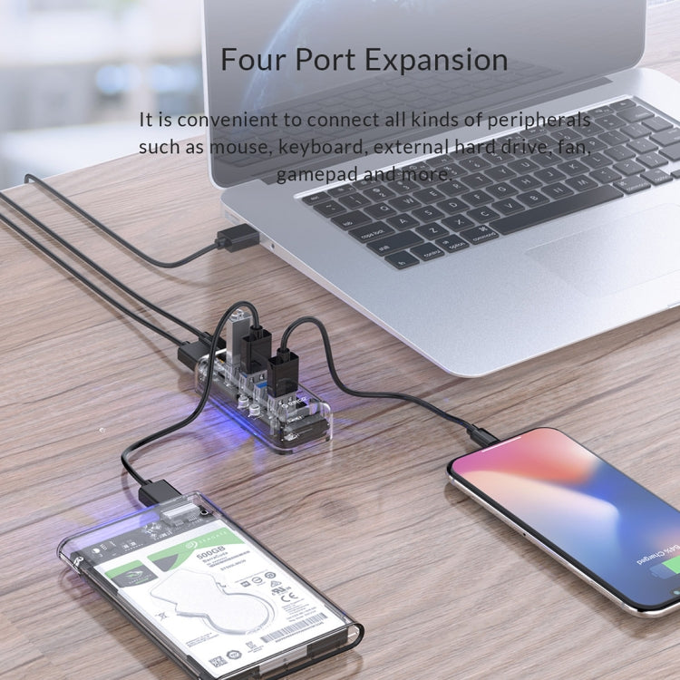 HUB USB 3.0 ORICO F4U - 4 Ports Rapides pour Gaming PC