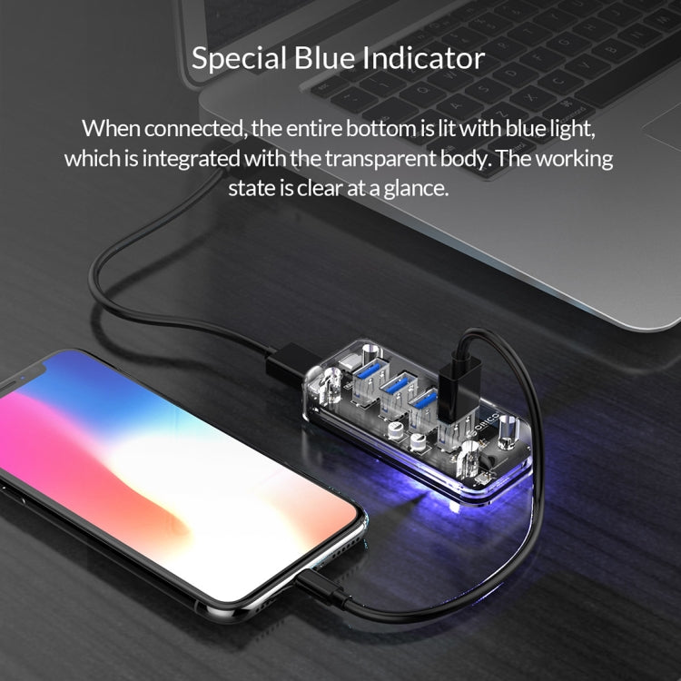 HUB USB 3.0 ORICO F4U - 4 Ports Rapides pour Gaming PC