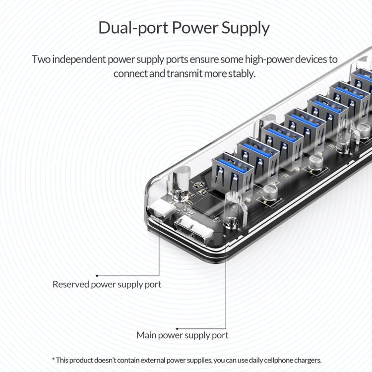 HUB USB 3.0 ORICO F7U : 7 Ports pour Gaming et Bureautique