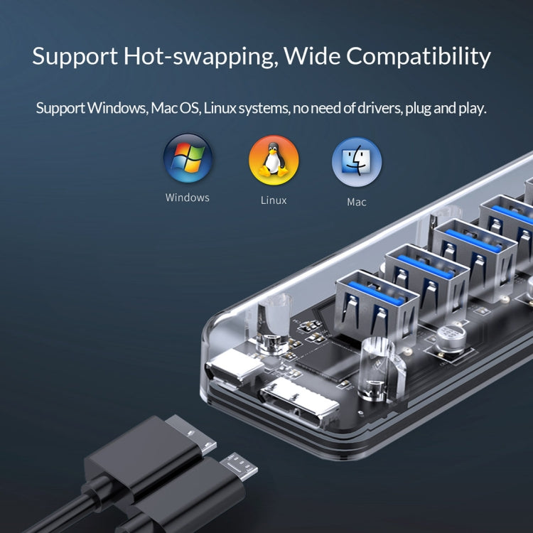 HUB USB 3.0 ORICO F7U : 7 Ports pour Gaming et Bureautique