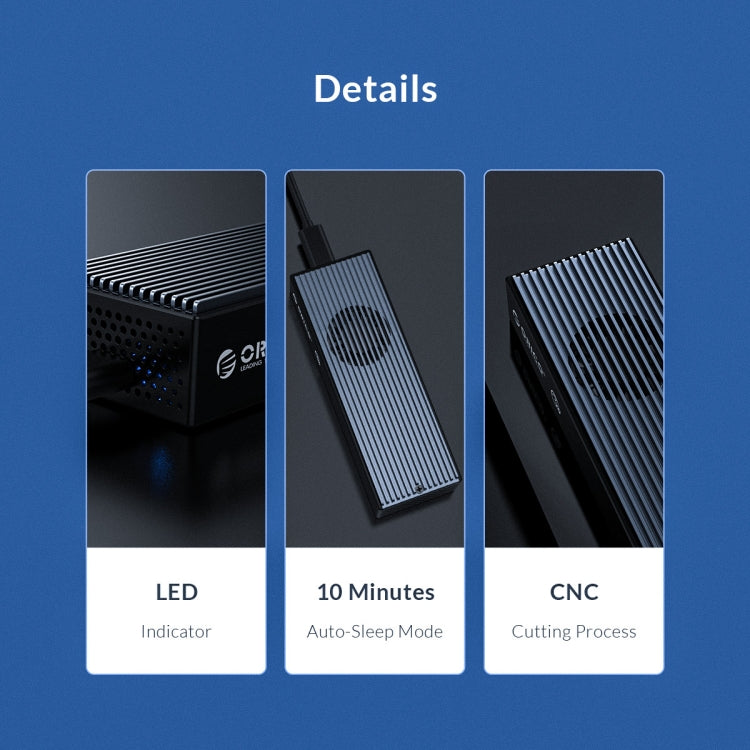Boîtier SSD USB 3.2 NVMe M.2 pour PC - ORICO M2PVC3-G20