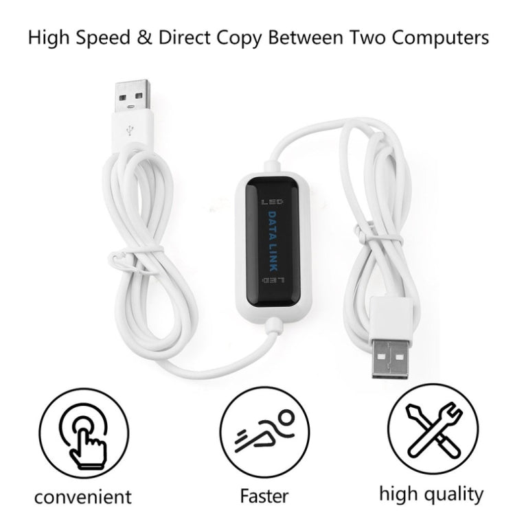 Câble USB PC à PC pour transfert de fichiers rapide 1,75 m