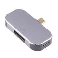3-in-1 USB-C / Type-C Male to USB-C / Type-C + USB + DP Female Adapter, USB-C / Type-C + USB + DP Charging