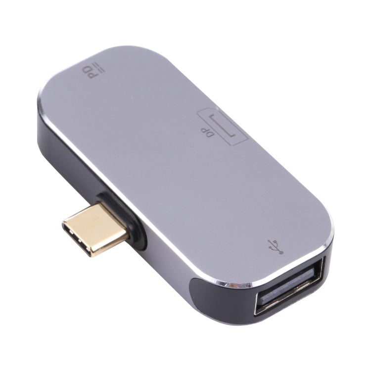 3-in-1 USB-C / Type-C Male to USB-C / Type-C + USB + DP Female Adapter, USB-C / Type-C + USB + DP Charging