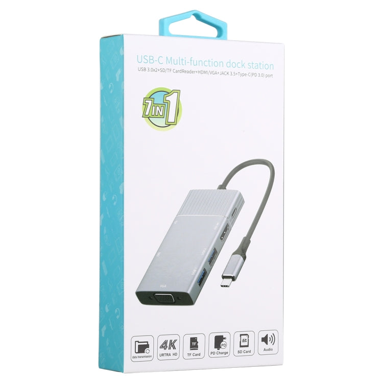 Station d'accueil USB-C 7 en 1 pour gaming et PC