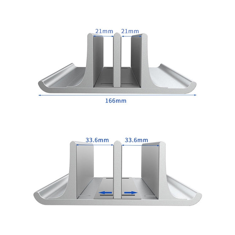 Support de rangement vertical pour PC portable en aluminium