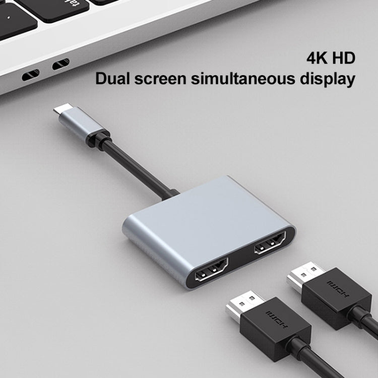 Adaptateur HUB USB-C 2 en 1 pour PC et HDTV - Gaming Optimal