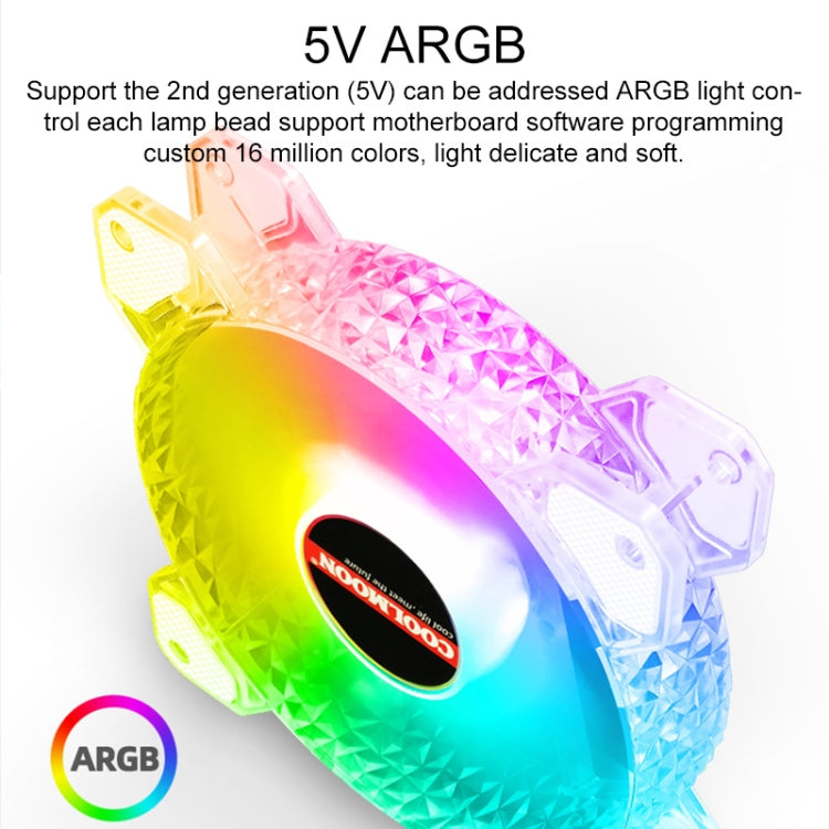 Ventilateur PC COOLMOON RGB 120mm PWM pour un