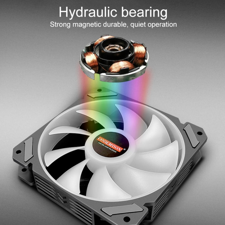COOLMOON 12-Color RGB PC Cooler with Remote Control