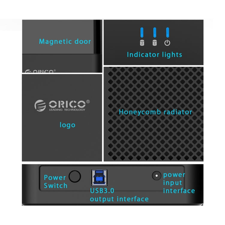 ORICO 3.5-inch USB 3.0 Gaming PC Hard Drive Enclosure