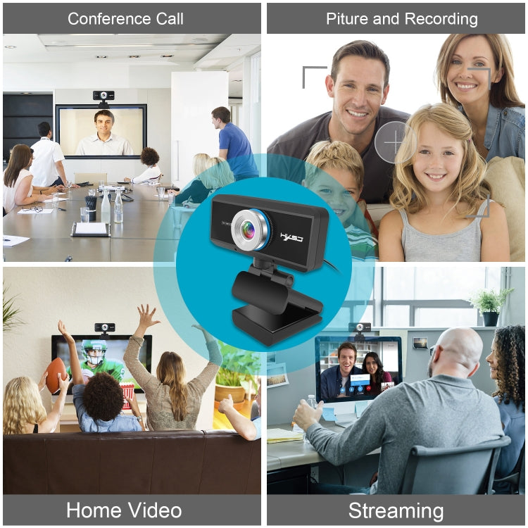 HXSJ S4 1080P HD Webcam with Microphone for Gaming PC