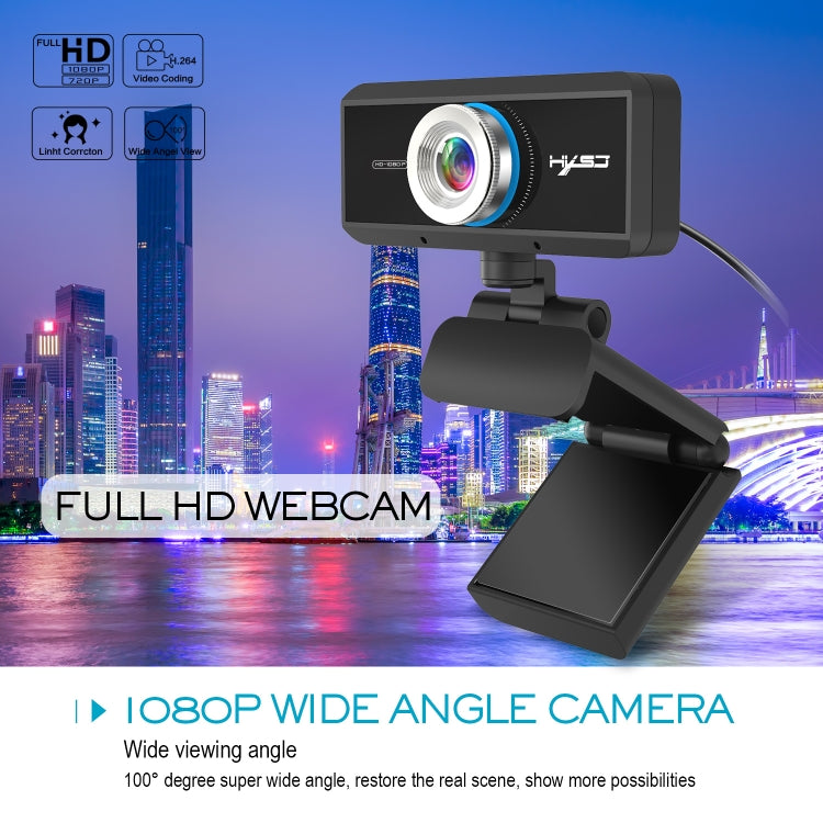 HXSJ S4 1080P HD Webcam with Microphone for Gaming PC