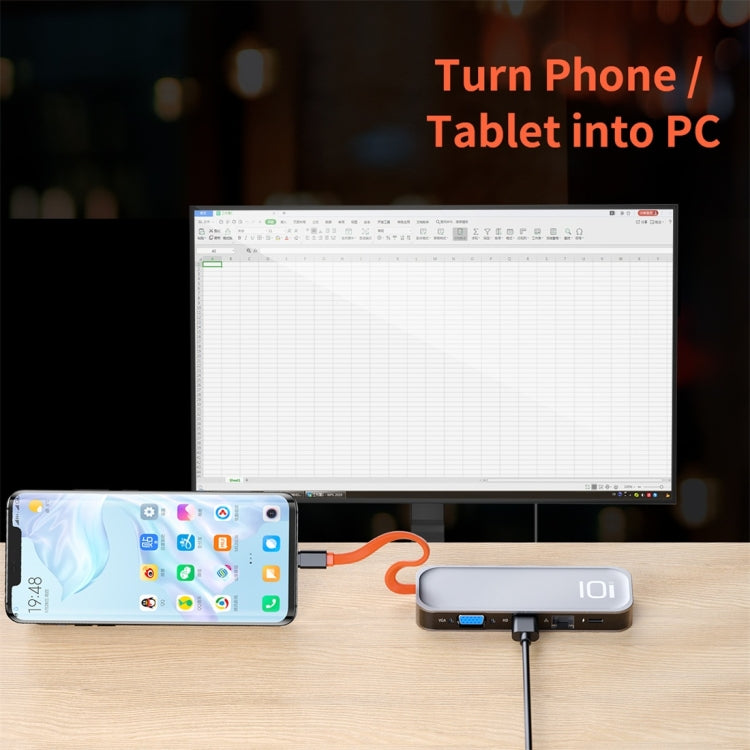 10-in-1 Type-C Hub Adapter for Gaming and Multimedia PCs